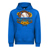 Cobalt western baseball with sunflower Urban Hoodie - BundleAndBundleShop