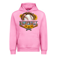 Fuchsia Pink western baseball with sunflower Urban Hoodie - BundleAndBundleShop