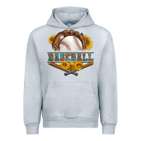 Heather Grey western baseball with sunflower Urban Hoodie - BundleAndBundleShop