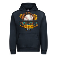 Navy western baseball with sunflower Urban Hoodie - BundleAndBundleShop