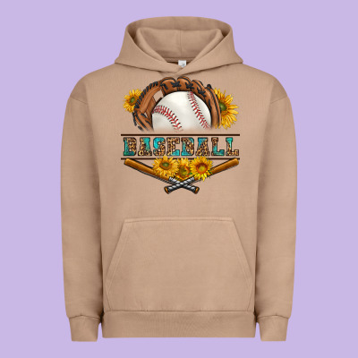 Western Baseball With Sunflower Urban Hoodie Designed By Bundleandbundleshop