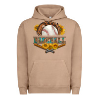 Pigment Burro western baseball with sunflower Urban Hoodie - BundleAndBundleShop