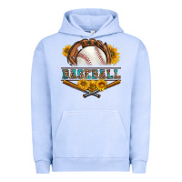Pigment Grape Ice western baseball with sunflower Urban Hoodie - BundleAndBundleShop