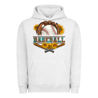 Pigment Lunar Rock western baseball with sunflower Urban Hoodie - BundleAndBundleShop