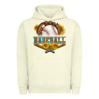 Pigment Pistachio western baseball with sunflower Urban Hoodie - BundleAndBundleShop