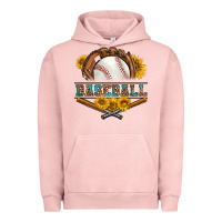 Pigment Salmon western baseball with sunflower Urban Hoodie - BundleAndBundleShop