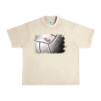 Sandshell Volleyball Brushstroke Urban Heavy Tee - RanaPortraitStore