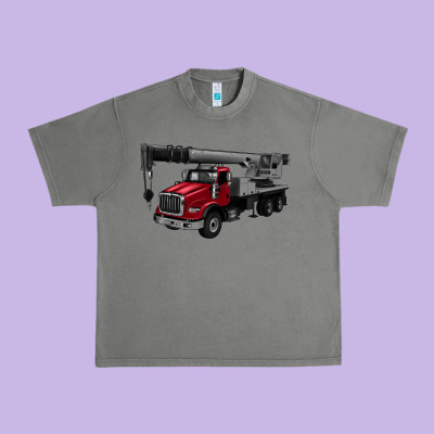 Crane Truck Urban Heavy Tee Designed By Artiststas