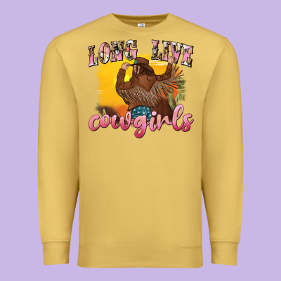 Premium Sweatshirt western long live cowgirls