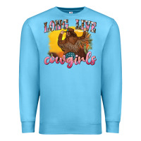Ocean Blue western long live cowgirls Premium Sweatshirt - texasbilliewilder