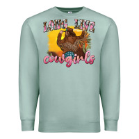 Seafoam western long live cowgirls Premium Sweatshirt - texasbilliewilder