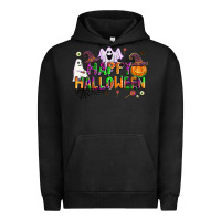 Pigment Black happy halloween Urban Hoodie - AdoDesignShop