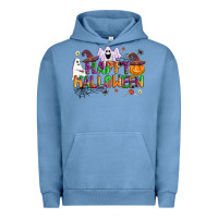 Pigment Pebble Blue happy halloween Urban Hoodie - AdoDesignShop