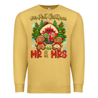 Antique Gold our first christmas as mr and mrs Premium Sweatshirt - Zillion Design Studio