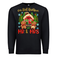 Black our first christmas as mr and mrs Premium Sweatshirt - Zillion Design Studio