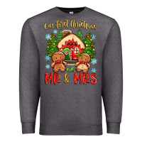Charcoal Heather our first christmas as mr and mrs Premium Sweatshirt - Zillion Design Studio