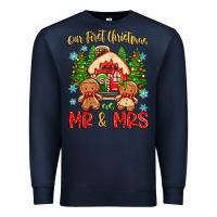 Navy our first christmas as mr and mrs Premium Sweatshirt - Zillion Design Studio