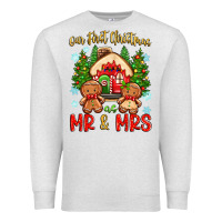 Oatmeal Heather our first christmas as mr and mrs Premium Sweatshirt - Zillion Design Studio
