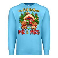 Ocean Blue our first christmas as mr and mrs Premium Sweatshirt - Zillion Design Studio