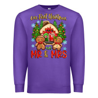 Purple our first christmas as mr and mrs Premium Sweatshirt - Zillion Design Studio