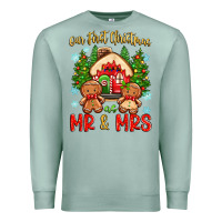 Seafoam our first christmas as mr and mrs Premium Sweatshirt - Zillion Design Studio