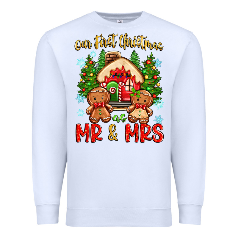 Our First Christmas As Mr And Mrs Premium Sweatshirt by Zillion Design Studio | Teevron
