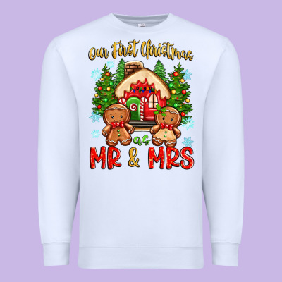 Our First Christmas As Mr And Mrs Premium Sweatshirt Designed By Zillion Design Studio