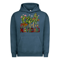 Pigment Midnight Navy cactus feliz navidad Urban Hoodie - JahusDesignShop