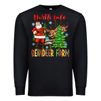 Black north pole reindeer farm Premium Sweatshirt - Zillion Design Studio