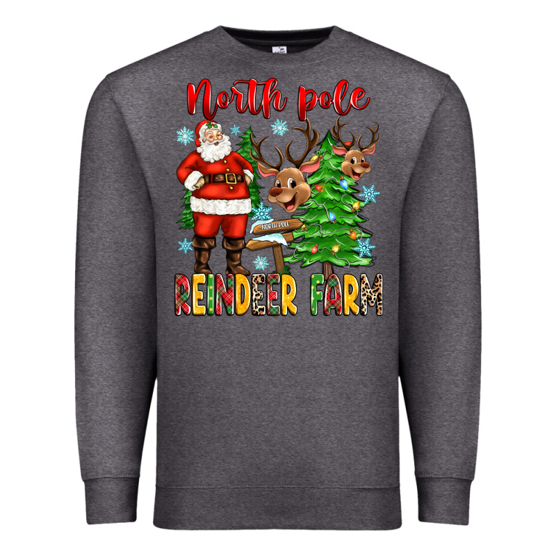 North Pole Reindeer Farm Premium Sweatshirt by Zillion Design Studio | Teevron