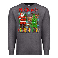 Charcoal Heather north pole reindeer farm Premium Sweatshirt - Zillion Design Studio