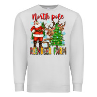Dove Grey north pole reindeer farm Premium Sweatshirt - Zillion Design Studio