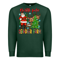 Sports Green north pole reindeer farm Premium Sweatshirt - Zillion Design Studio
