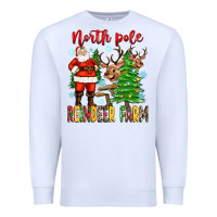 White north pole reindeer farm Premium Sweatshirt - Zillion Design Studio
