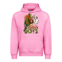 Fuchsia Pink let's do this boys field baseball Urban Hoodie - BundleAndBundleShop