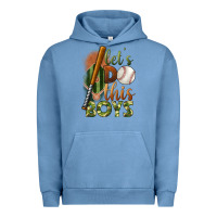 Pigment Pebble Blue let's do this boys field baseball Urban Hoodie - BundleAndBundleShop