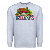 Heather Grey yeehaws and hellnaws Premium Sweatshirt - texasbilliewilder