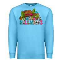 Ocean Blue yeehaws and hellnaws Premium Sweatshirt - texasbilliewilder