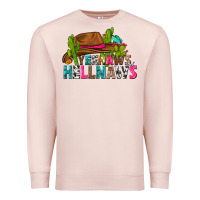 Pale Pink yeehaws and hellnaws Premium Sweatshirt - texasbilliewilder