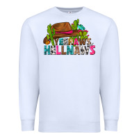 White yeehaws and hellnaws Premium Sweatshirt - texasbilliewilder
