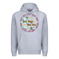 Heather Grey god says you are Premium Hoodie - JahusDesignShop