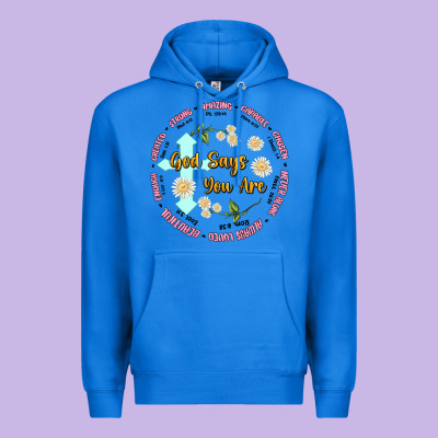 God Says You Are Premium Hoodie Designed By Jahusdesignshop