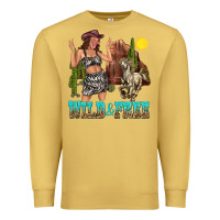 Antique Gold wild and free Premium Sweatshirt - texasbilliewilder