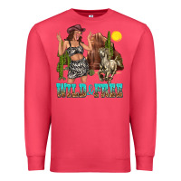 Cardinal wild and free Premium Sweatshirt - texasbilliewilder