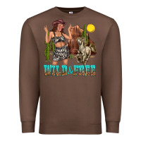Chestnut wild and free Premium Sweatshirt - texasbilliewilder