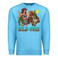 Ocean Blue wild and free Premium Sweatshirt - texasbilliewilder