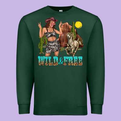 Premium Sweatshirt wild and free