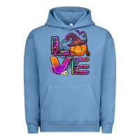Pigment Pebble Blue halloween love Urban Hoodie - AdoDesignShop