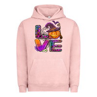Pigment Salmon halloween love Urban Hoodie - AdoDesignShop