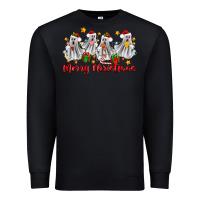 Black merry christmas pantasmas ghost christmas Premium Sweatshirt - Zillion Design Studio